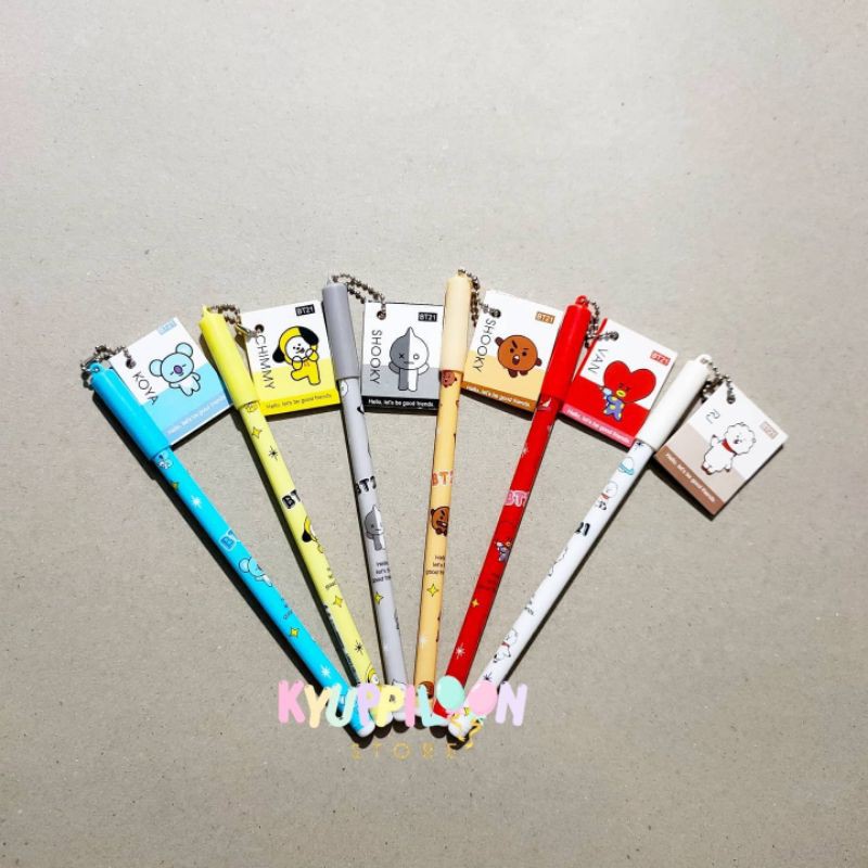 

[BTS EDITION] GELPEN KARAKTER BTS + GANTUNGAN NOTES KECIL / BT21