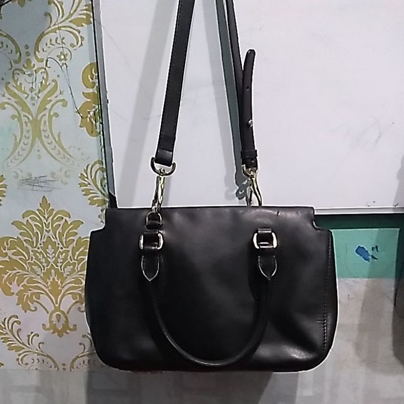 tas top handel dan selempang full kulit asli brand dissona