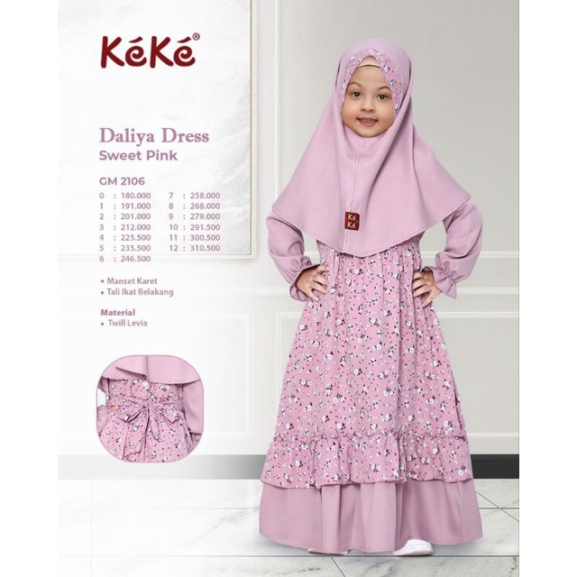 DALIYA DRESS ANAK BY KEKE