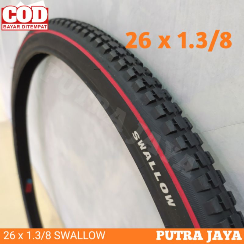 Ban Sepeda 26 x 1 3/8 Swallow Ukuran Luar 26 x 1.3/8 Sepeda Jengki Sierra Sayur 26 Murah High Qualit