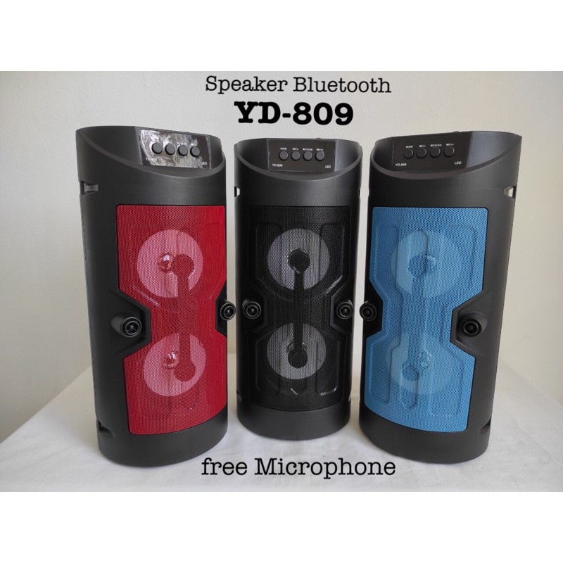 SPEAKER BLUETOOTH YD 809 MICROPHONE KARAOKE SALON WIRELESS DOUBLE BASS