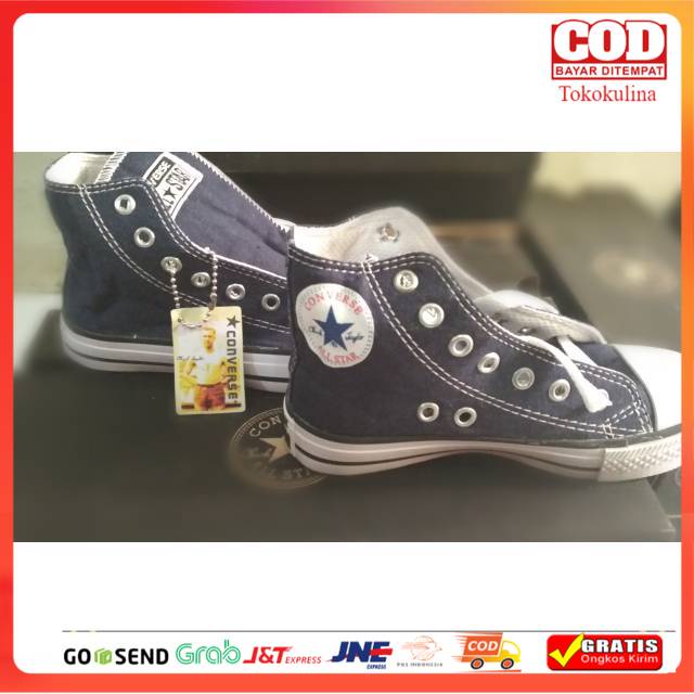 Sepatu Converse Anak Navy Model Tinggi / Sepatu Allstar Anak / Sepatu Anak Casual / Sepatu Sekolah Anak