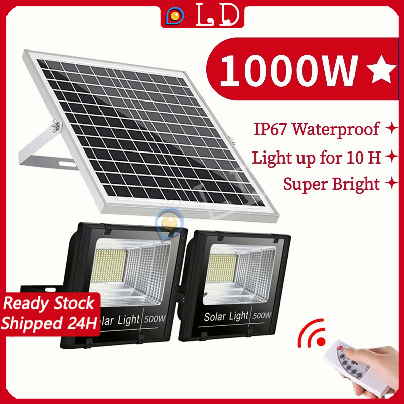 [COD] Solar Light Lampu Panel Surya Tenaga 1000Watts Led Outdoor Flood Light Cell New Lampu Sorot Solar Cell / Lampu LED Tenaga Matahari / Lampu Panel Surya / Lampu Tembak Solar Cell