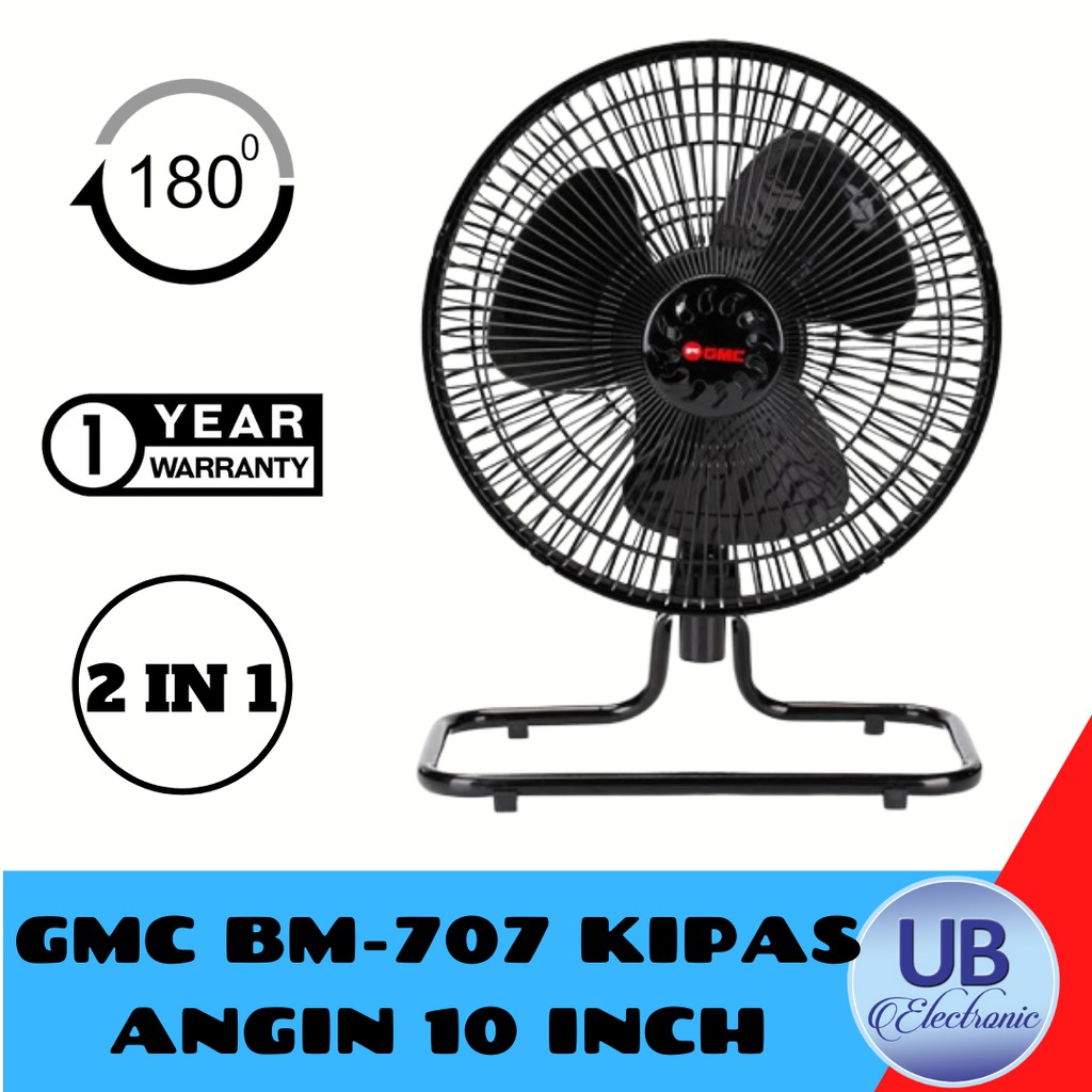 Kipas Angin 2 in 1 GMC BM-707 10 Inch SWING | Shopee Indonesia