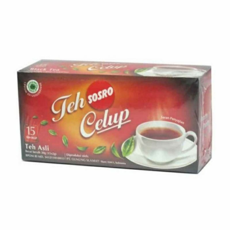 

sosro teh celup 2gr isi 15s,30s,50s