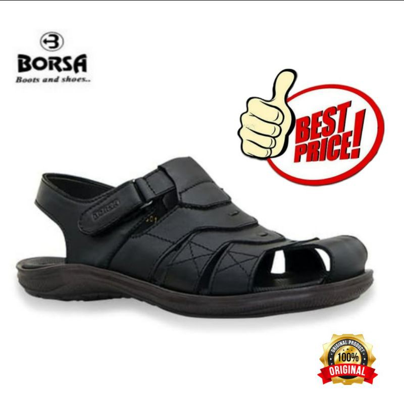 SANDAL SEPATU KULIT ASLI PRIA DEWASA - BORSA BIRA ORIGINAL