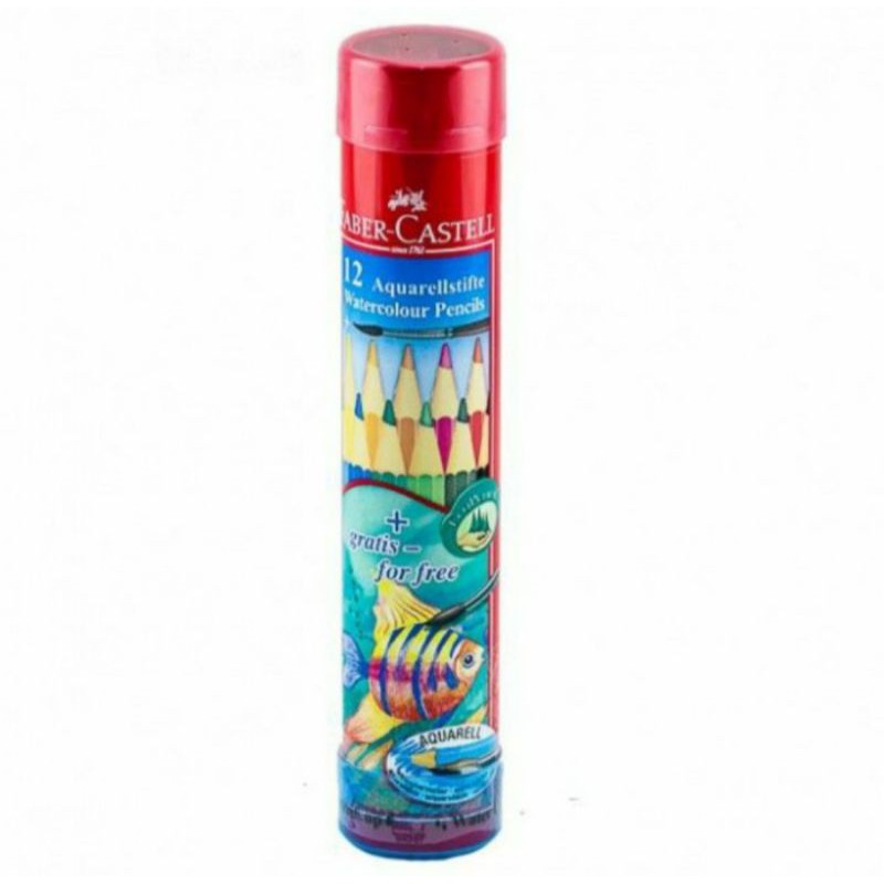 

Pensil Warna Watercolour Faber-Castell 12 Round Tin / Pensil warna watercolour faber castell kemasan tabung 12 warna Promo