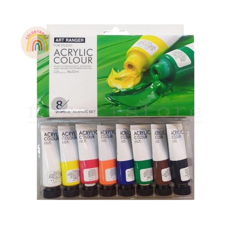 

Art Rangers Acrylic Paint Basic Color Set 8x22ML Cat Akrilik