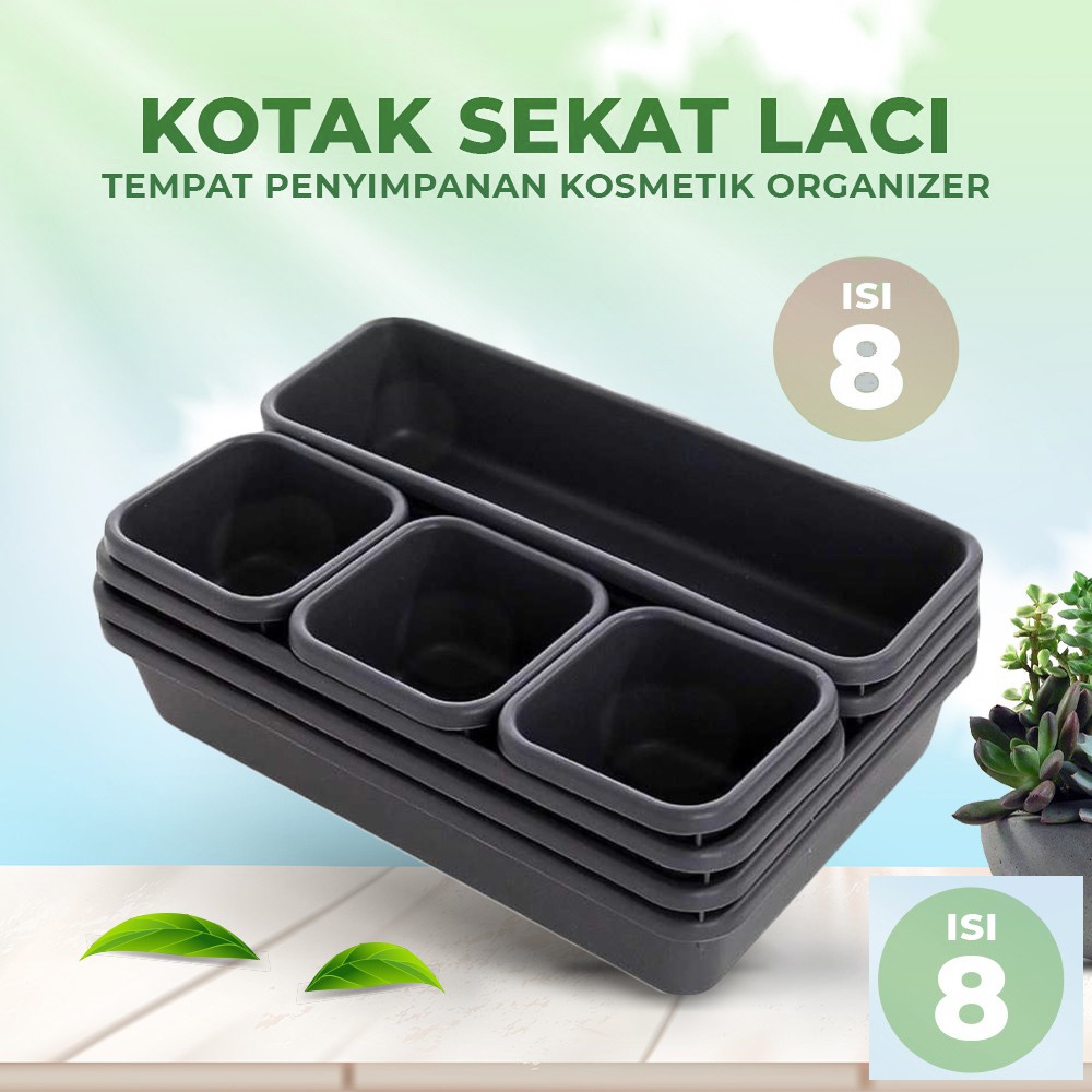 SH8 Kotak Sekat Laci Pembatas Organizer Tempat Penyimpanan Kosmetik