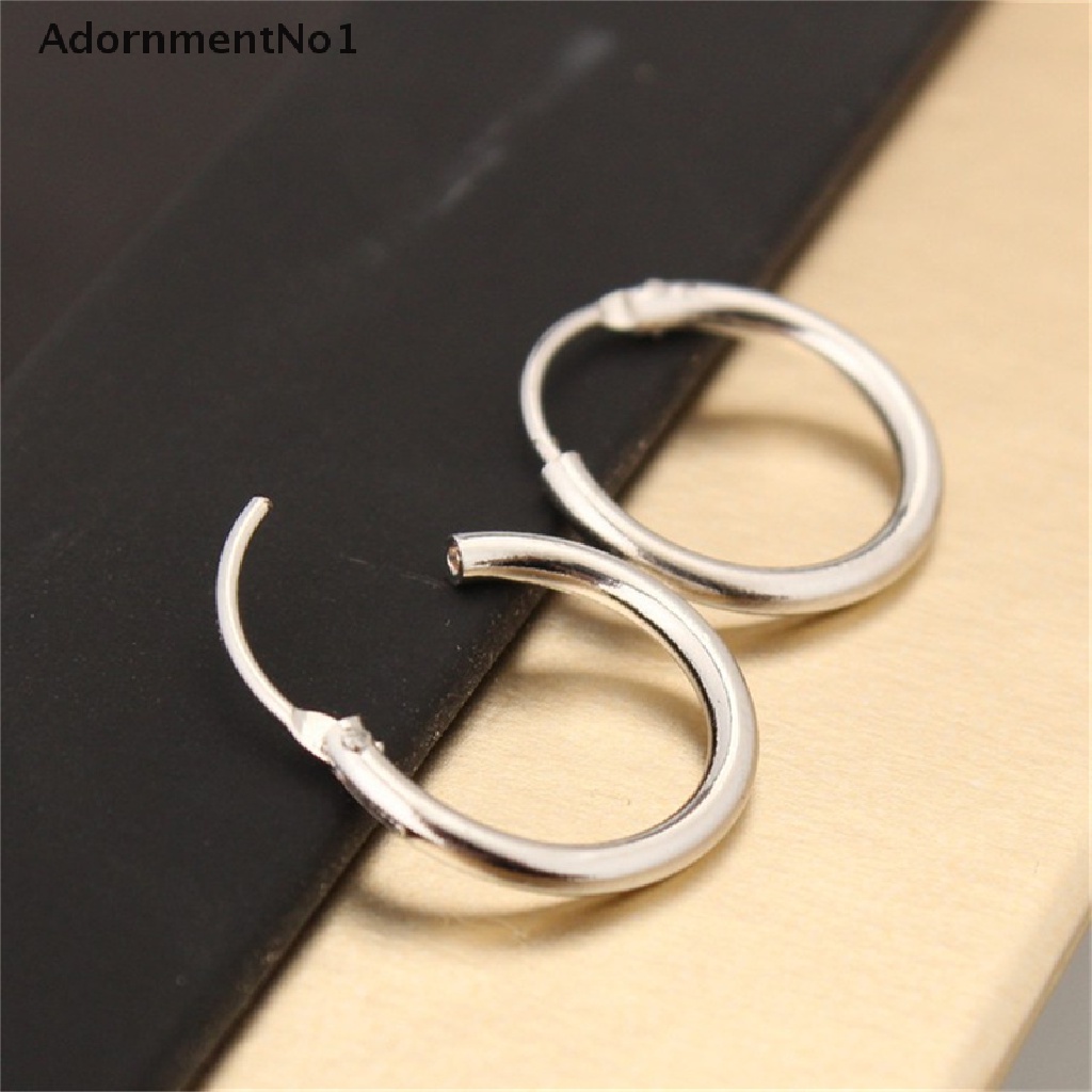 (AdornmentNo1) Anting Bulat Besar Klasik Bahan Stainless Steel Untuk Wanita