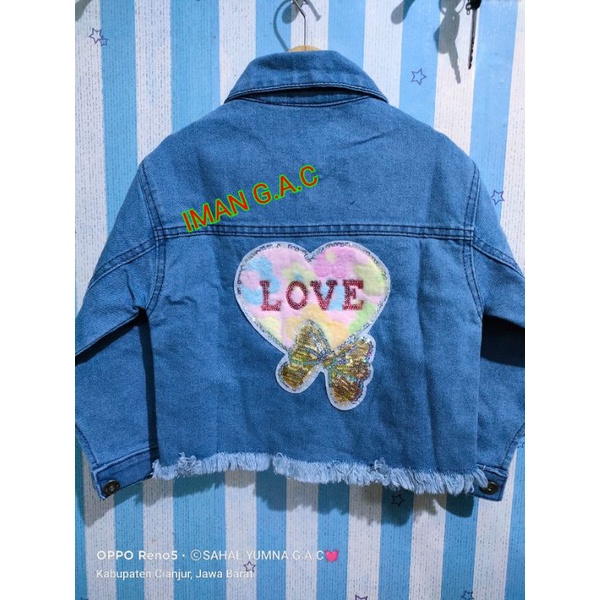 Jaket jeans anak perempuan 1-12thn/jaket jeans lucu