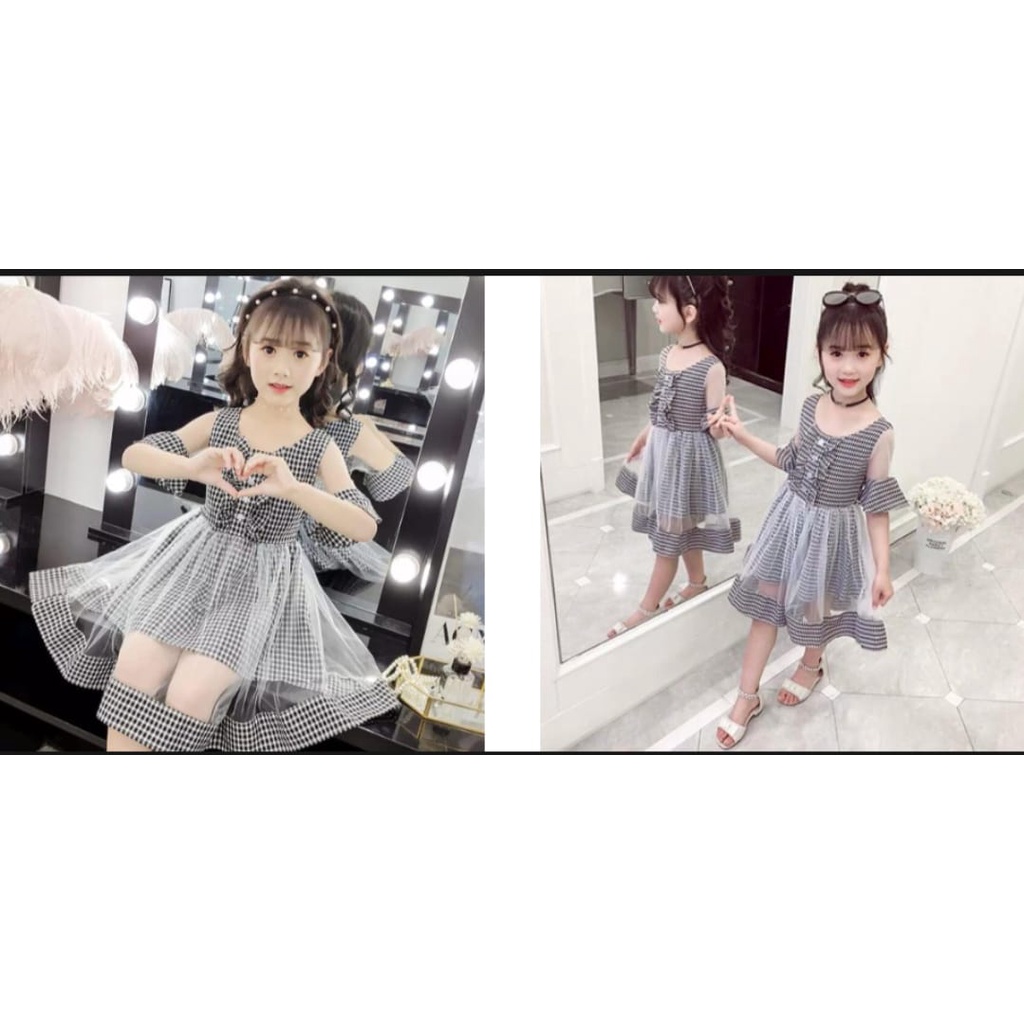 QFS - DRESS KIDS TL / COMBI TILLE / KATUN ASLI / TERBARU / TERPOPULER