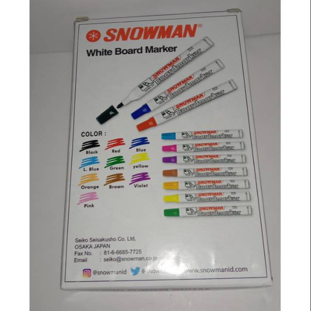 

Spidol snowman white board marker