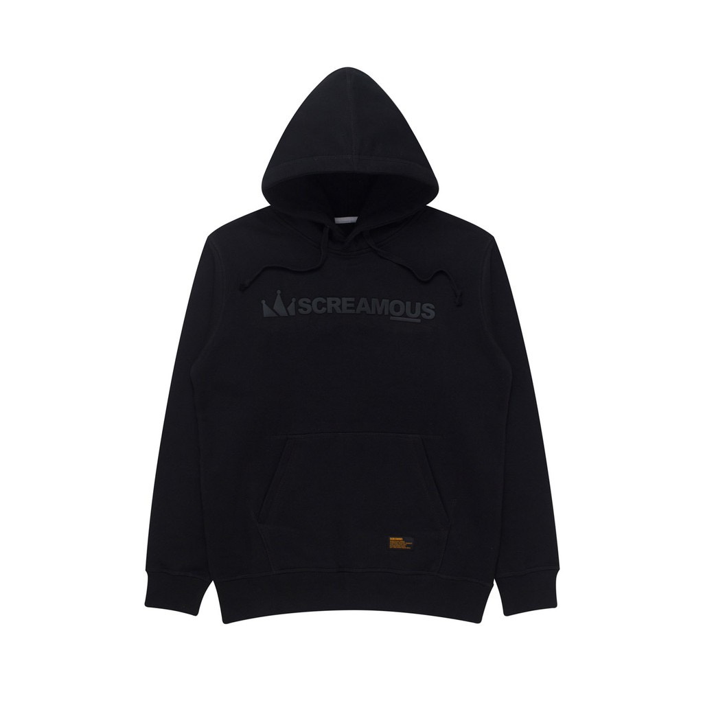 SWEATER HOODIE SCREAMOUS BLACK ON BLACK / JAKET HOODIE DISTRO PRIA / HOODIE UNISEX