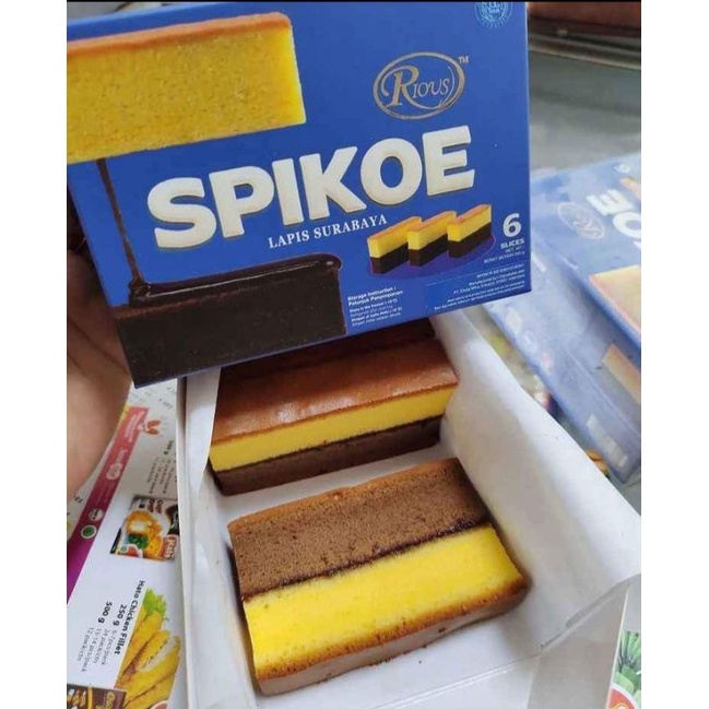 SPIKOE LAPIS SURABAYA RIOUS ISI 6 SLICE 200 GRAM Bernardi Spiku Cake Kue Roti Lembut Coklat