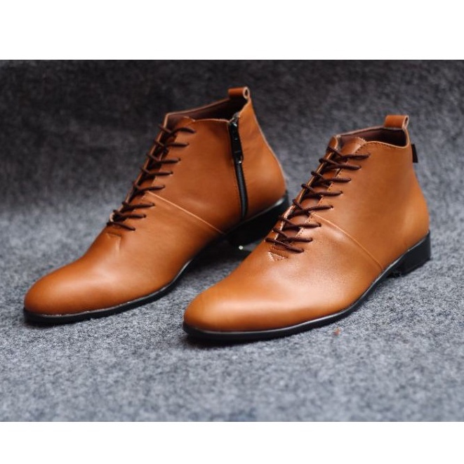 CRAFTS X WOODY Sepatu Formal Pria Pantofel Kulit Asli Kerja Sepatu Casual Cowok