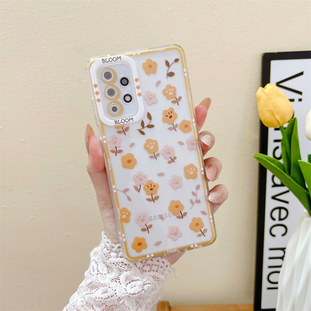 Casing TPU OPPO A16 A95 A55 A76 A96 A15 A54 A15S A74 A5S A12 A7 A3S A31 A37 A53 A92 A52 F11 Reno 7 6 5F 4F Motif Bunga