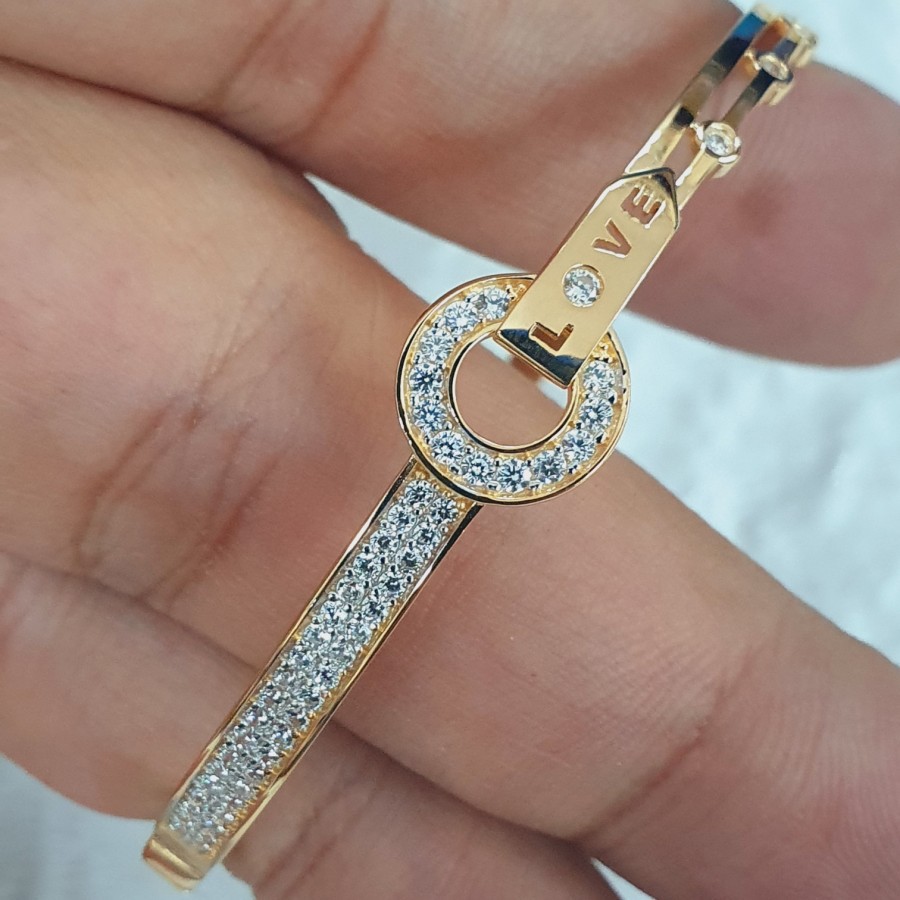 gelang bangkok round Love ad mata emas 70% 700 70 %