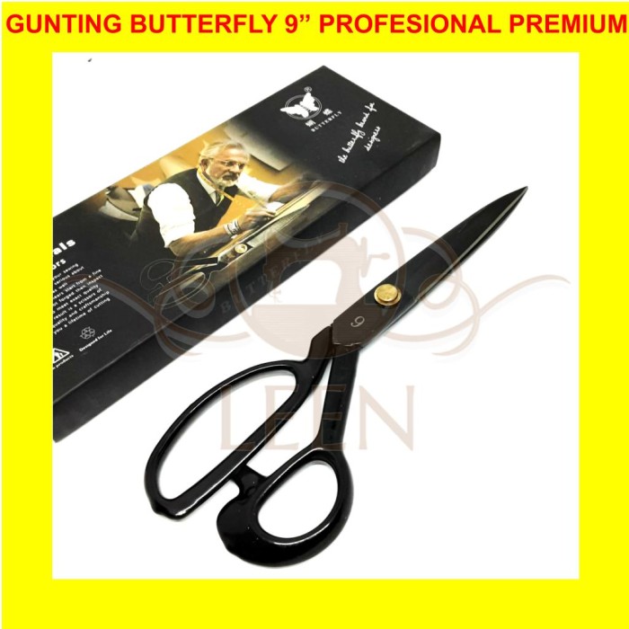 Gunting Kain BUTTERFLY 9 Inch BAJA Premium Profesional Tailor LEEN