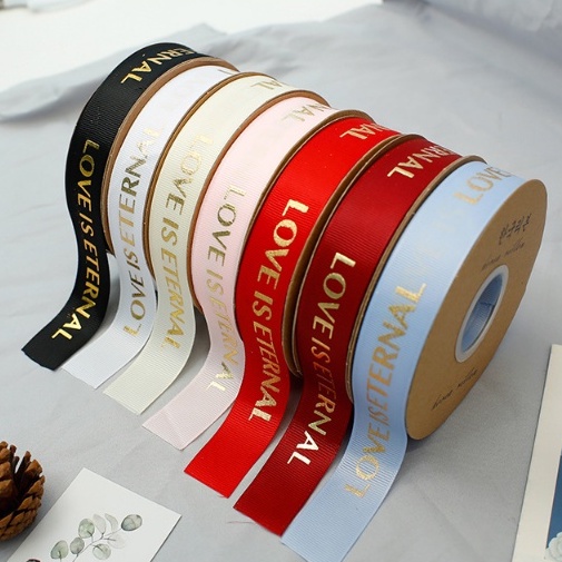 Love Is Eternal Print Ribbon  / Pita Satin / Ribbon / Pita Import / Pita Bunga / Pita Kado / Pita Chiffon / Pita Termurah / Flower Ribbon / Florist Ribbon / Pita / Pita Grosir / Pita Besar Kecil Medium / Satin / OPP / Pita Tarik / Florist supply