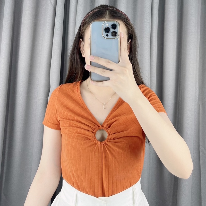 Vneck blouse ring tengah | Atasan wanita