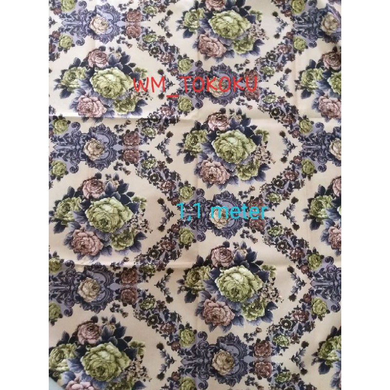 OBRAL K 09/ KAIN BLUDRU KEMBANG 1,1 meter/KAIN SOFA BLUDRU/KAIN KURSI BLUDRU
