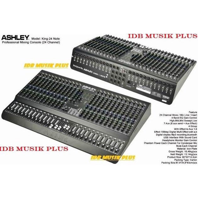 Mixer 24 Channel Ashley King24note King 24note King24 note Original