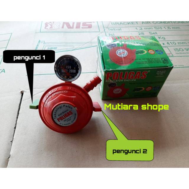 Regulator gas poligas 2 pengunci