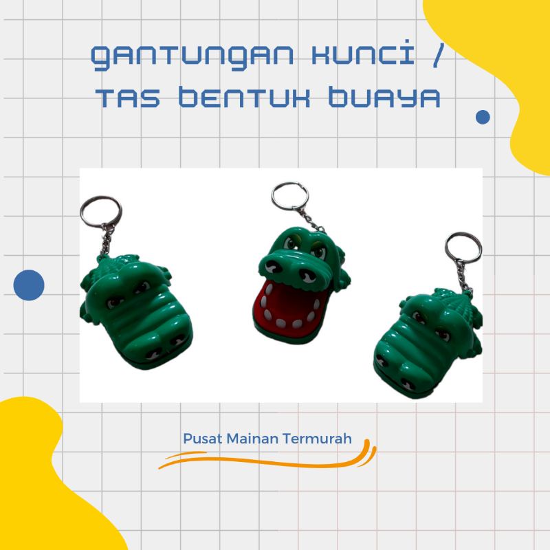 gantungan kunci buaya gigit