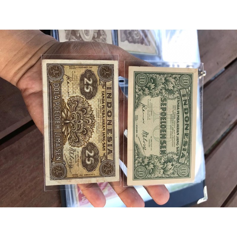 Uang Kuno 10 dan 25 Cent Federal