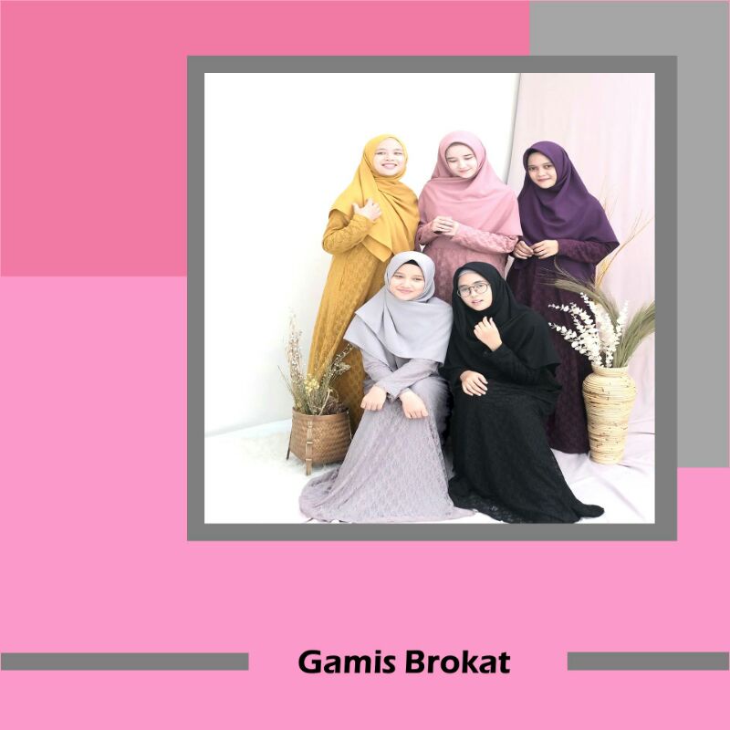 Gamis Safwa Brokat - Hijab Alila