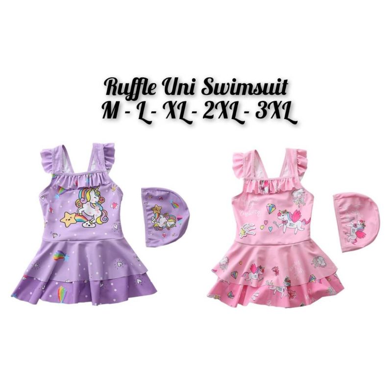 Baju renang anak, Baju renang bayi, Kids baby swimwear unicorn