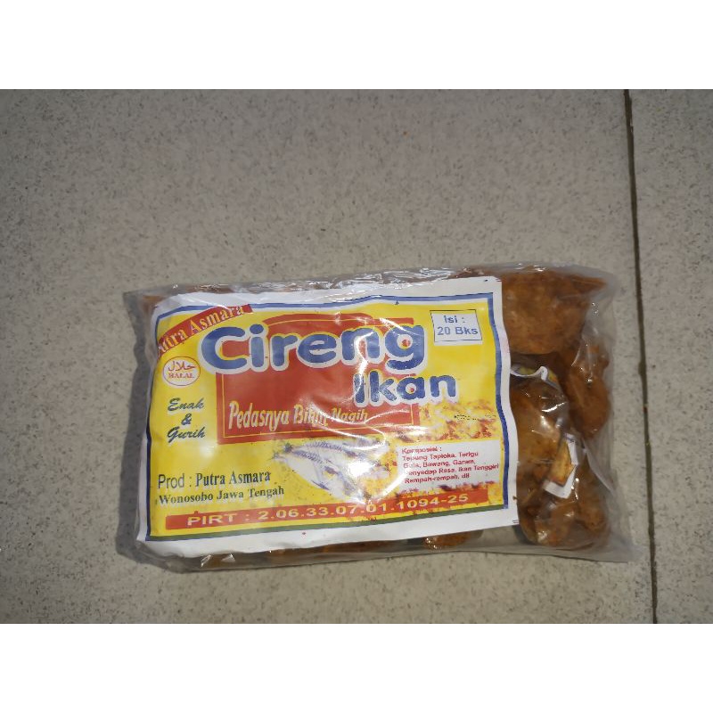 

Cireng ikan tengiri / cireng udang pedas