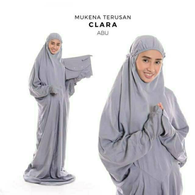 Mukena DEWASA TERUSAN BALI CLARA || Mukena Katun Rayon Polos Premium