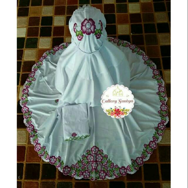 Mukena kerancang bukittinggi bunga