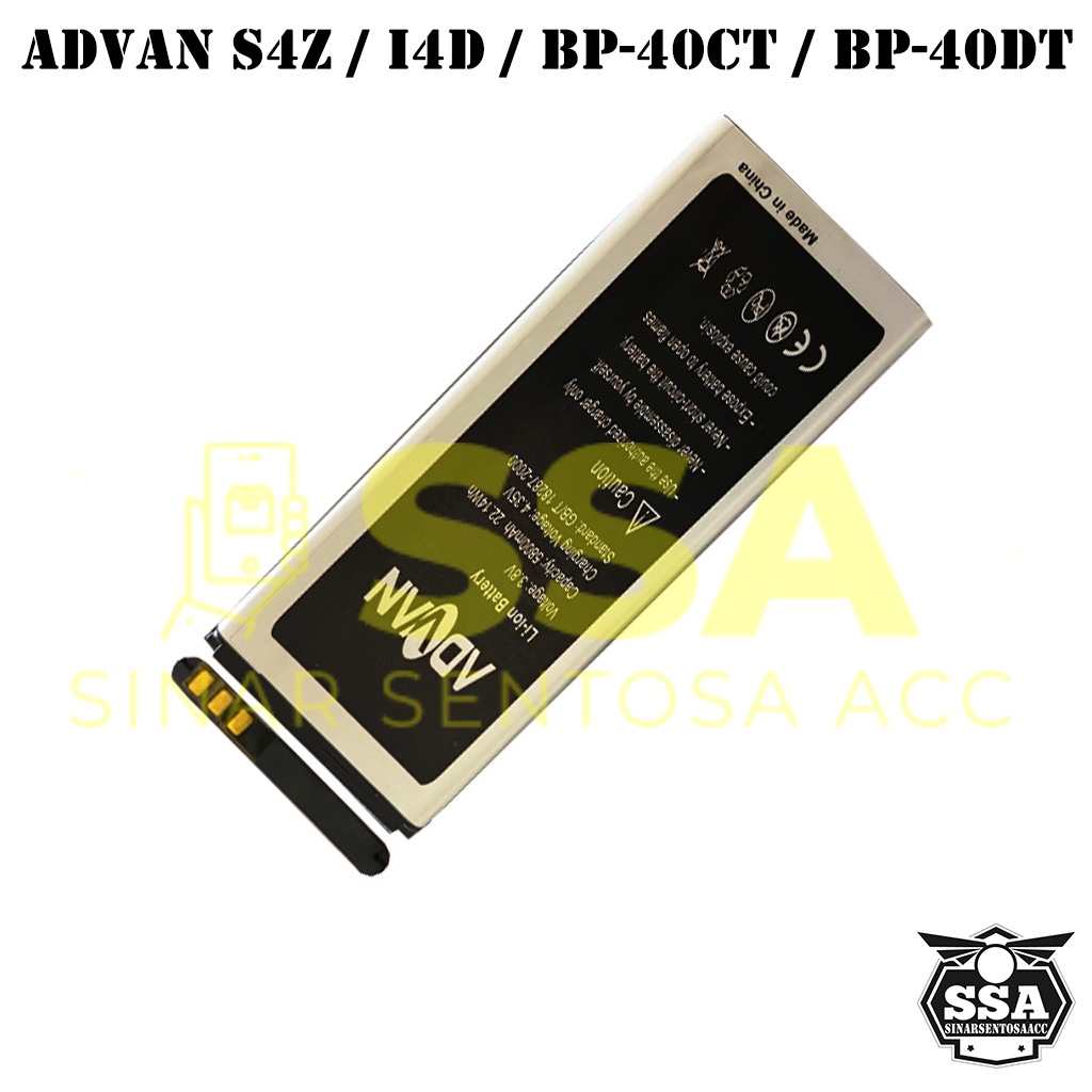 Baterai Original Double Power Advan S4Z I4D BP-40CT BP-40DT BP40CT BP40DT Batre Batrai Batrei Battery S 4Z S4 Z I 4D I4 D Ori HP Batu Batere Garansi Murah Awet