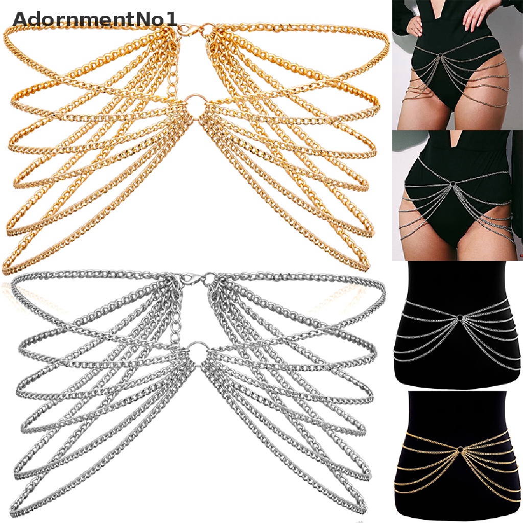 (AdornmentNo1) Kalung Rantai Badan / Pinggang / Perut Sexy Gaya Boho Untuk Wanita / Pantai