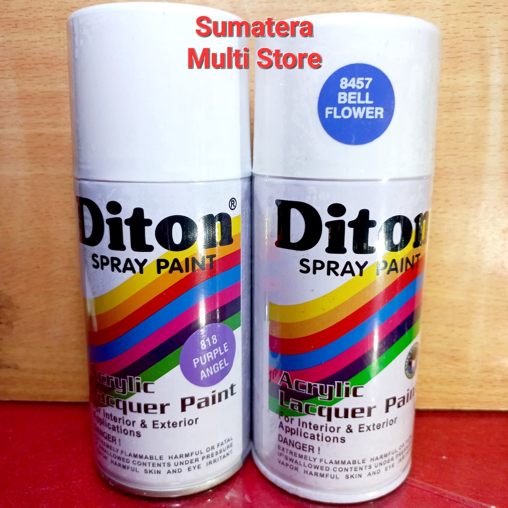 

Diton Standart Purple Angel 818 ( warna Ungu / Terong ) dan Bell Flower 8457 - Cat Semprot 300 ml / Pilox Pilok