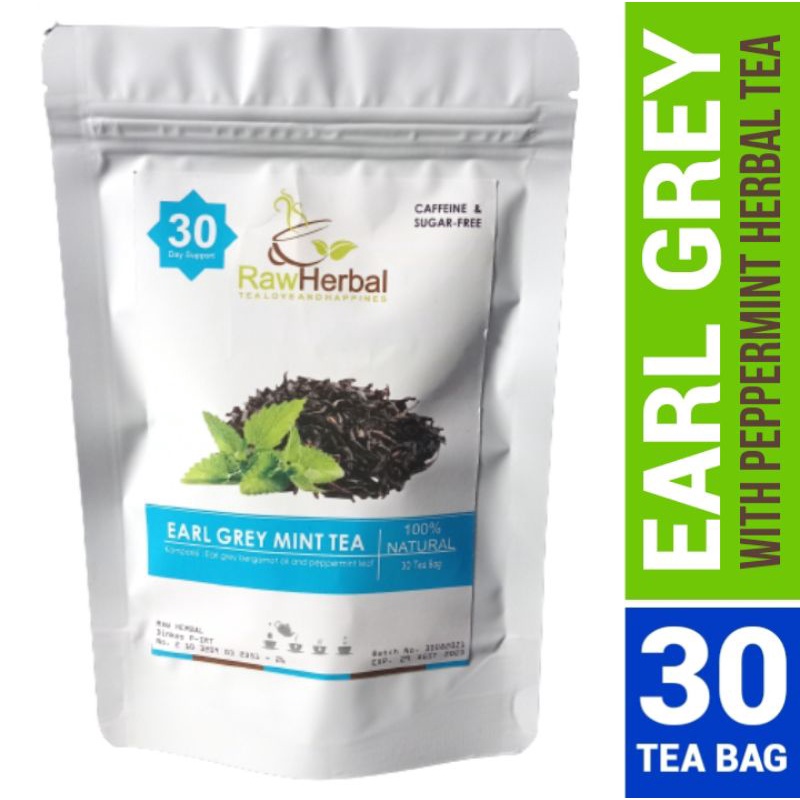 Earl Grey Mint Tea : Earl Grey With Peppermint Leaf Tea - 30 Tea Bag