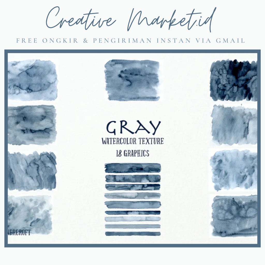 Pro Watercolor Texture Gray - Creative Marketid-0