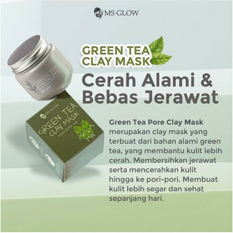 MS glow Clay mask Charcoal masker wajah