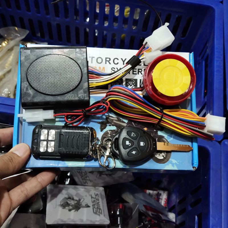 Alarm motor remote starter alarm motorcycle alarm system silent model pakai anak kunci seperti kunci