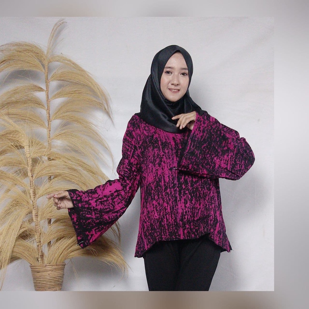 [FREE ONGKIR] BLUS BATIK ABSTRAK TERBARU ATASAN BATIK PEKALONGAN BLUS BATIK WANITA | IPS