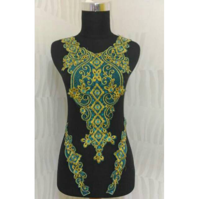 Renda bordir gamis kaftan