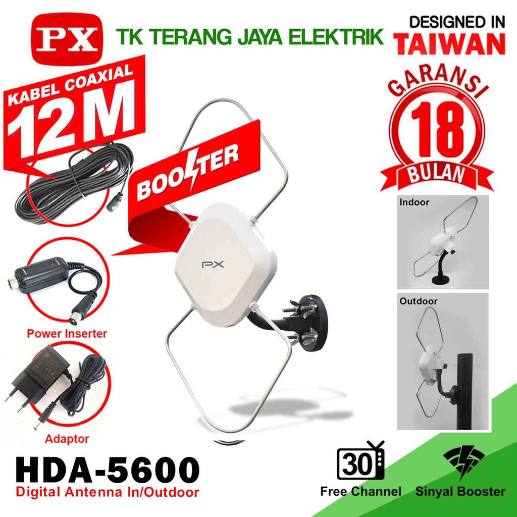 PX ANTENA TV DIGITAL HDA-5600 INDOOR OUTDOOR | Lazada Indonesia