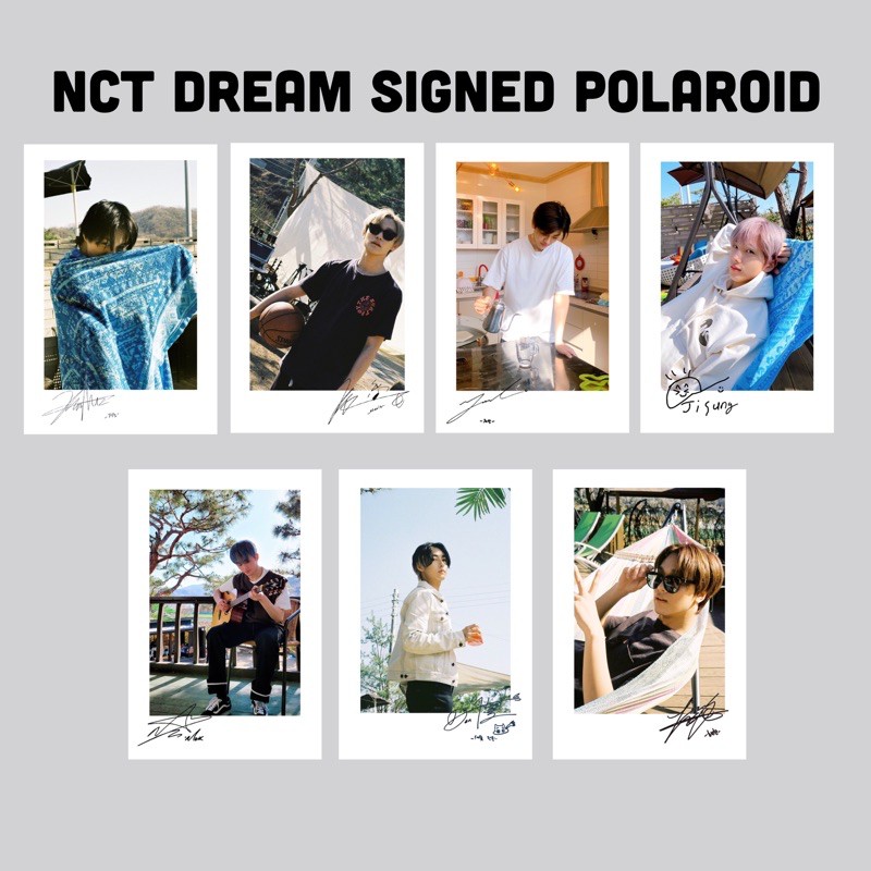 Nct dream 7llin in the dream signed polaroid