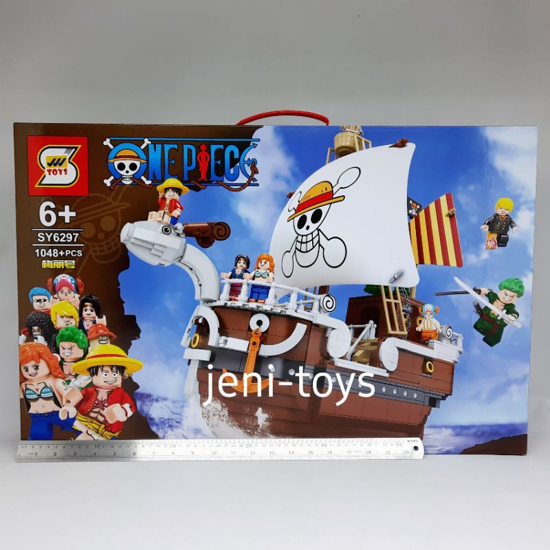 brick onepiece kapal layar 1048+ pcs going merry ship sy 6297