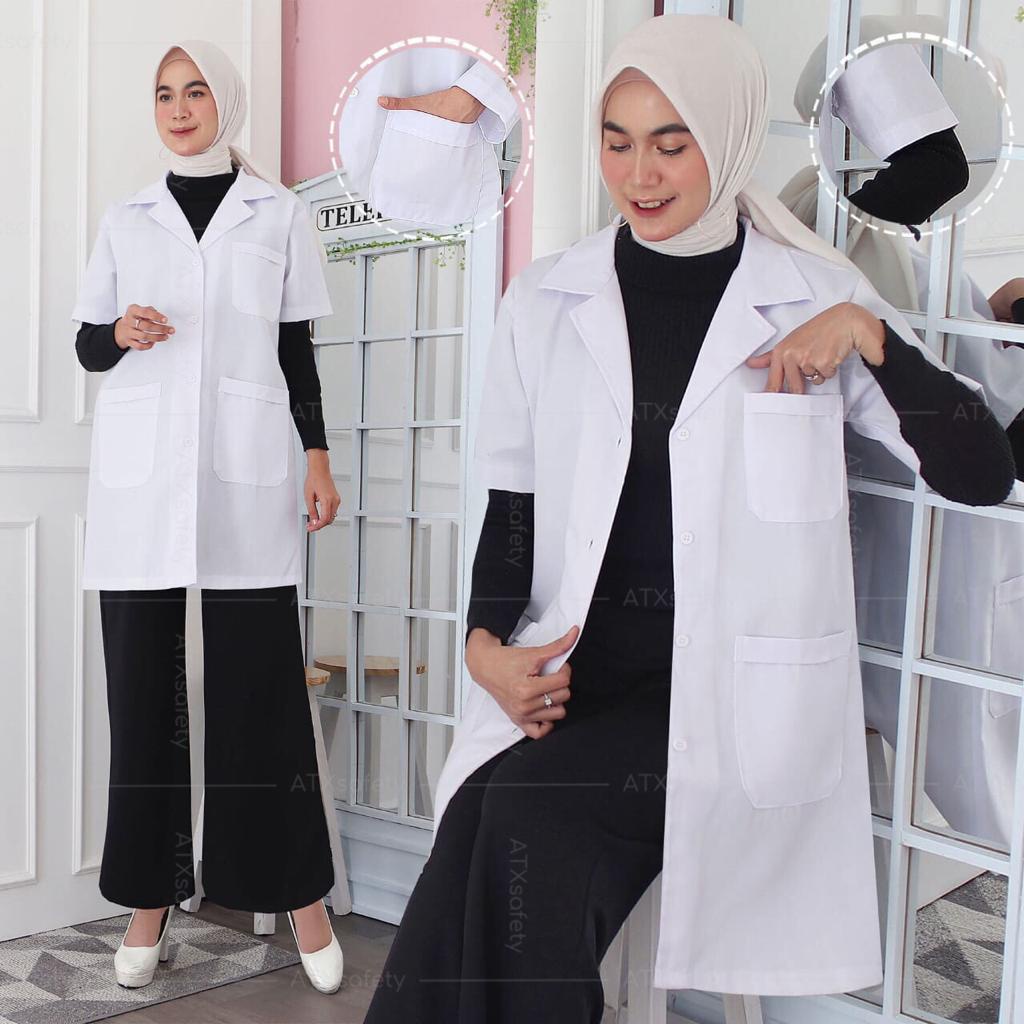 Jas Lab / Jas Laboratorium / Baju Praktikum / Jas Lab Lengan Panjang / Jas Lab Lengan Pendek ATX