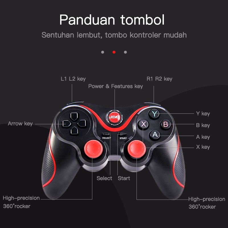 STIK PS/ Stick Gamepad X3 stick Hp Wireless with Holder - Joystick For Android Smartphone Bluetooth