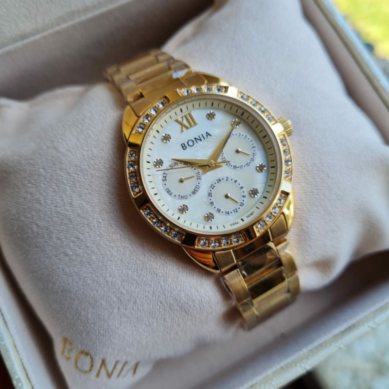 PROMO  Jam tangan wanita BONIA BNB 10301, baterai mesin Miyota Japan, box fullset